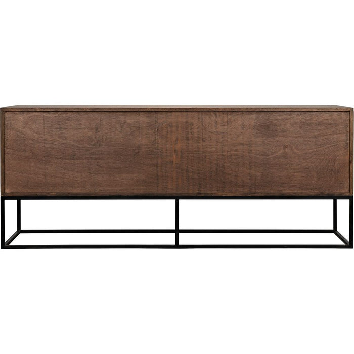 Noir Lanon Sideboard w/ Steel Base, Dark Walnut, 80" W
