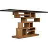 Noir Balin Console - Walnut, Night Snow Marble, & Veneer, 68" W