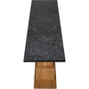 Noir Balin Console - Walnut, Night Snow Marble, & Veneer, 68" W