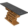 Noir Balin Console - Walnut, Night Snow Marble, & Veneer, 68" W