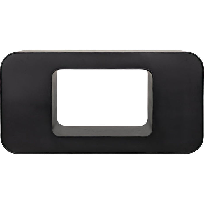 Noir Shylock Console, Black Steel, 60" W