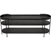 Noir Cassio Console, Black Steel, 79" W