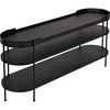 Noir Cassio Console, Black Steel, 79" W