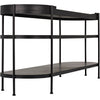 Noir Cassio Console, Black Steel, 79" W