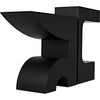 Noir Shiba Console, Black Steel, 60" W