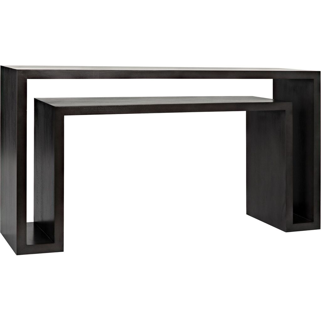 Noir Caine Console, Pale - Mahogany & Veneer, 56" W