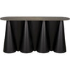 Noir Salt & Pepper Console, Black Steel, 59" W