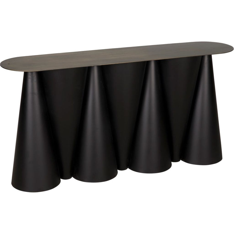 Primary vendor image of Noir Salt & Pepper Console, Black Steel, 59