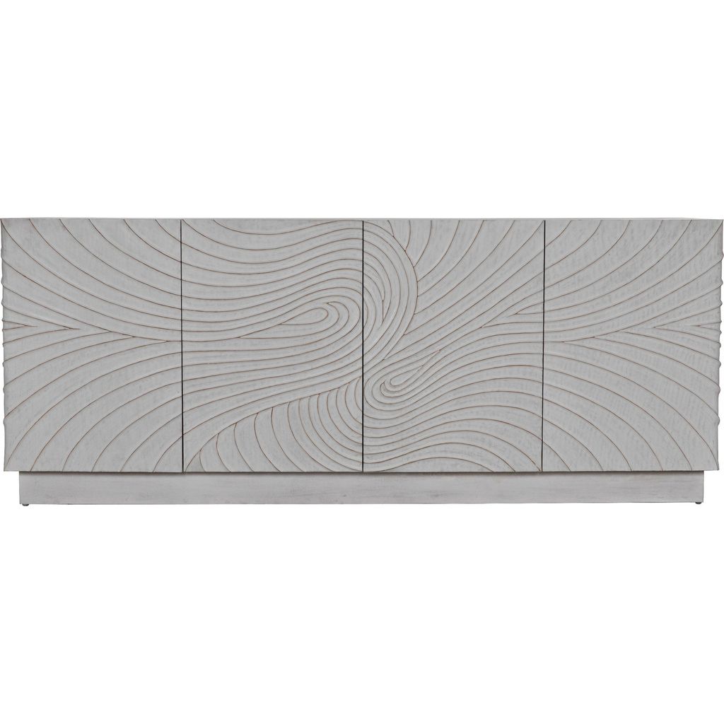 Noir Cavalier Sideboard, White Wash - Mahogany & Veneer, 80" W