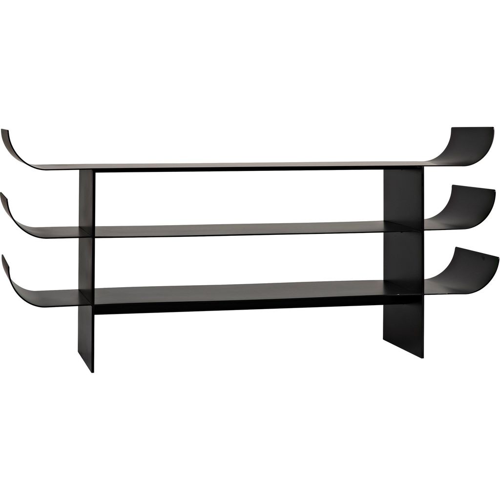 Noir Kyoto Console, Black Steel, 74" W