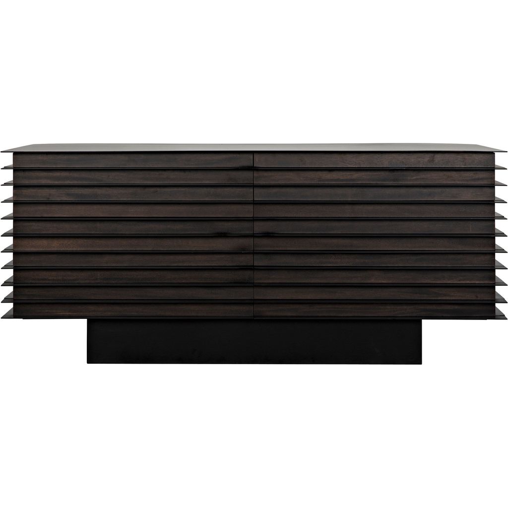 Noir Elevation Sideboard, Ebony Walnut w/ Steel, 68" W