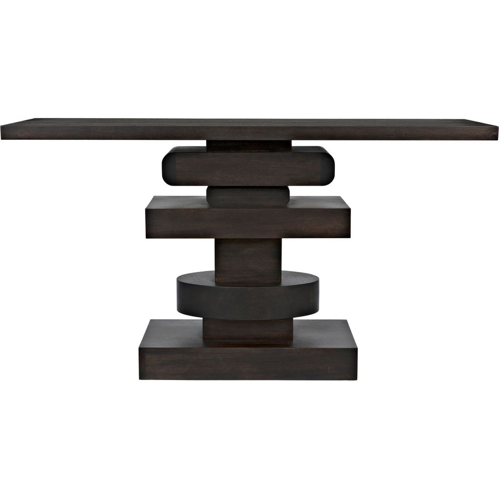 Noir Solange Console, Ebony Walnut, 56" W