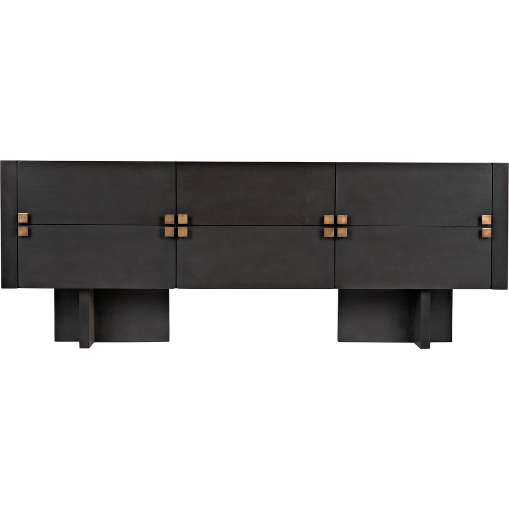 Noir Amidala Sideboard, Two-Tone Pale - Mahogany & Veneer, 80" W