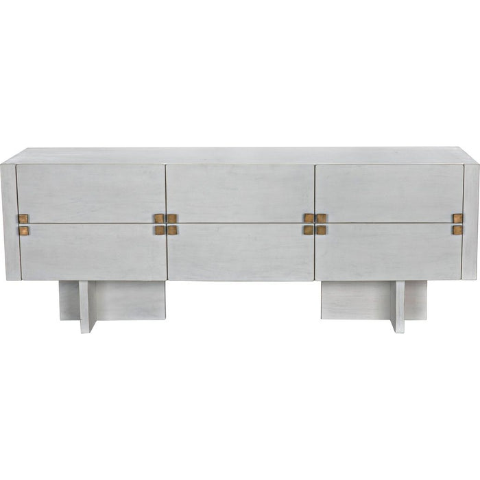 Noir Amidala Sideboard, White Wash - Mahogany, 80" W