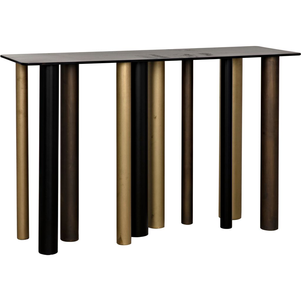 Noir Tessio Console, Steel, 48" W