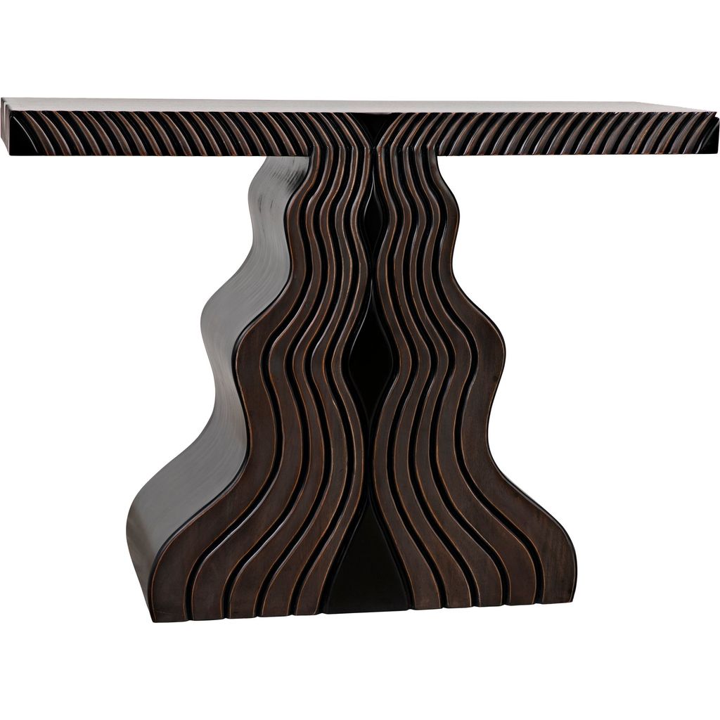 Noir Ray Console, Pale - Mahogany & Veneer, 42" W