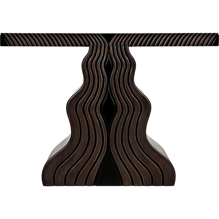 Noir Ray Console, Pale - Mahogany & Veneer, 42" W