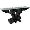 Noir Paradox Console, Black Steel w/ Glass Top, 60" W