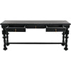 Noir Portuguese Console, Hand Rubbed Black - Mahogany & Veneer, 72.5" W
