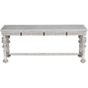 Noir Portuguese Console, White Wash - Mahogany, 72.5" W