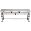 Noir Portuguese Console, White Wash - Mahogany, 72.5" W