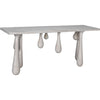 Noir Drop Console, White Wash - Mahogany & Veneer, 76" W