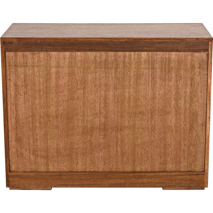 Noir Lego Sideboard w/ 3 Drawers, Dark Walnut, 40" W
