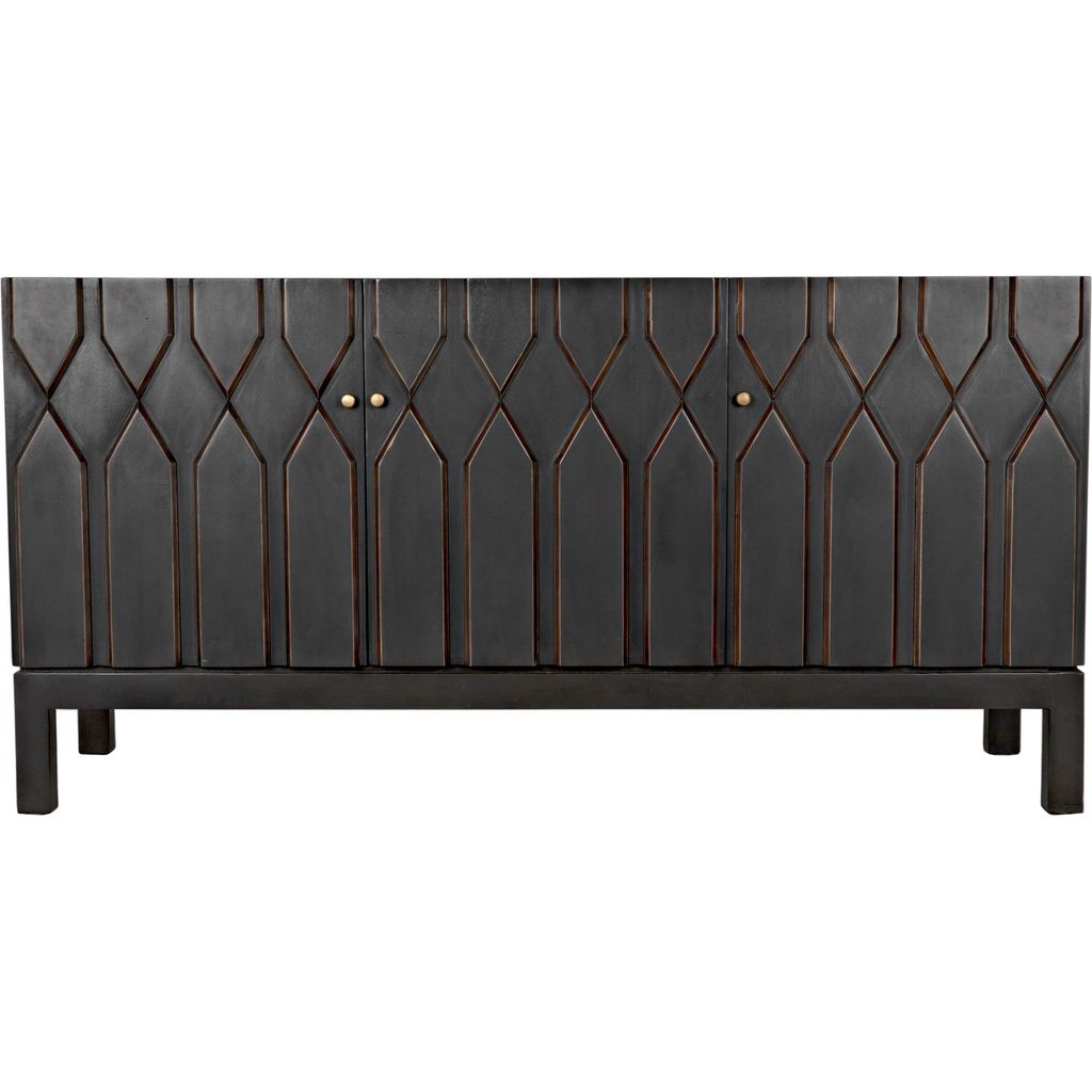 Noir Anubis Sideboard, Pale Rubbed - Mahogany & Veneer, 60" W