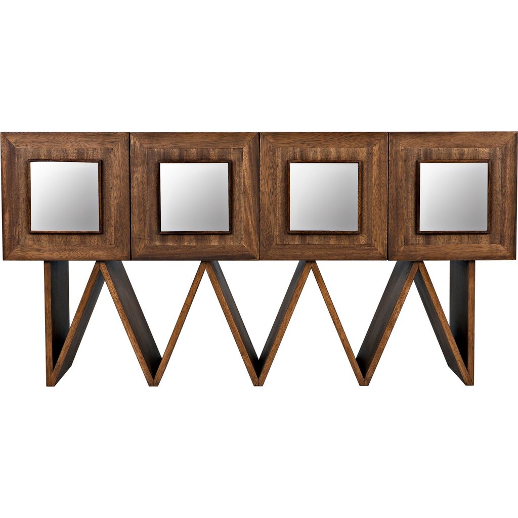 Noir Jean-Michel Sideboard, Dark Walnut w/ Mirror, 60" W