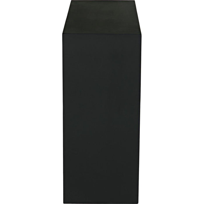 Noir Maximus Console/Side Table, Black Steel, 35" W