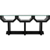 Noir Ando Console - Mahogany & Glass, 75" W