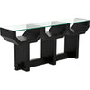 Noir Ando Console - Mahogany & Glass, 75" W