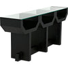 Noir Ando Console - Mahogany & Glass, 75" W