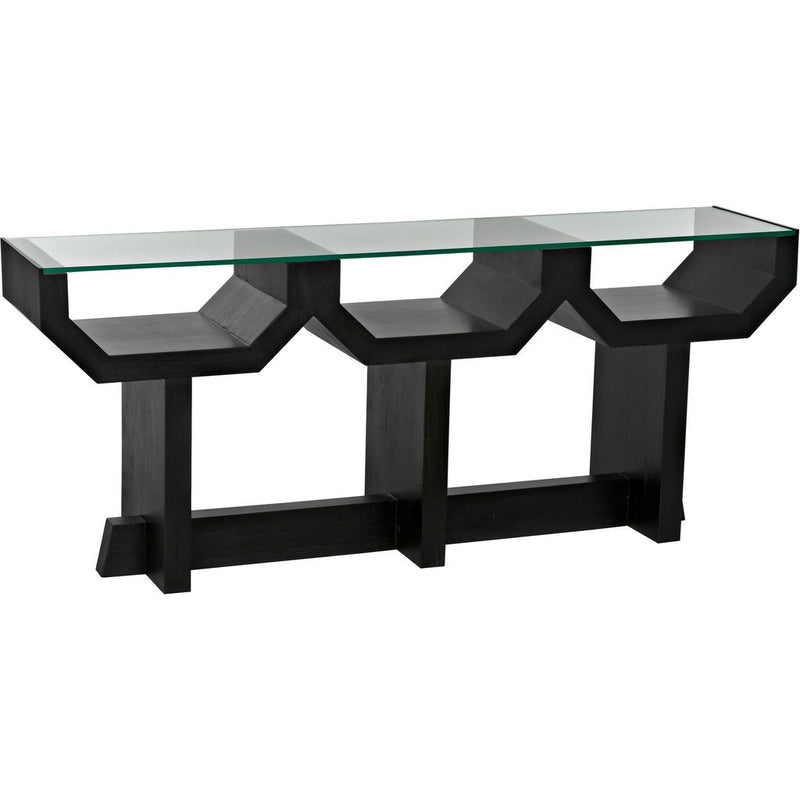 Primary vendor image of Noir Ando Console - Mahogany & Glass, 75