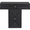 Noir Brice Console - Mahogany & Brass Pulls, 36" W