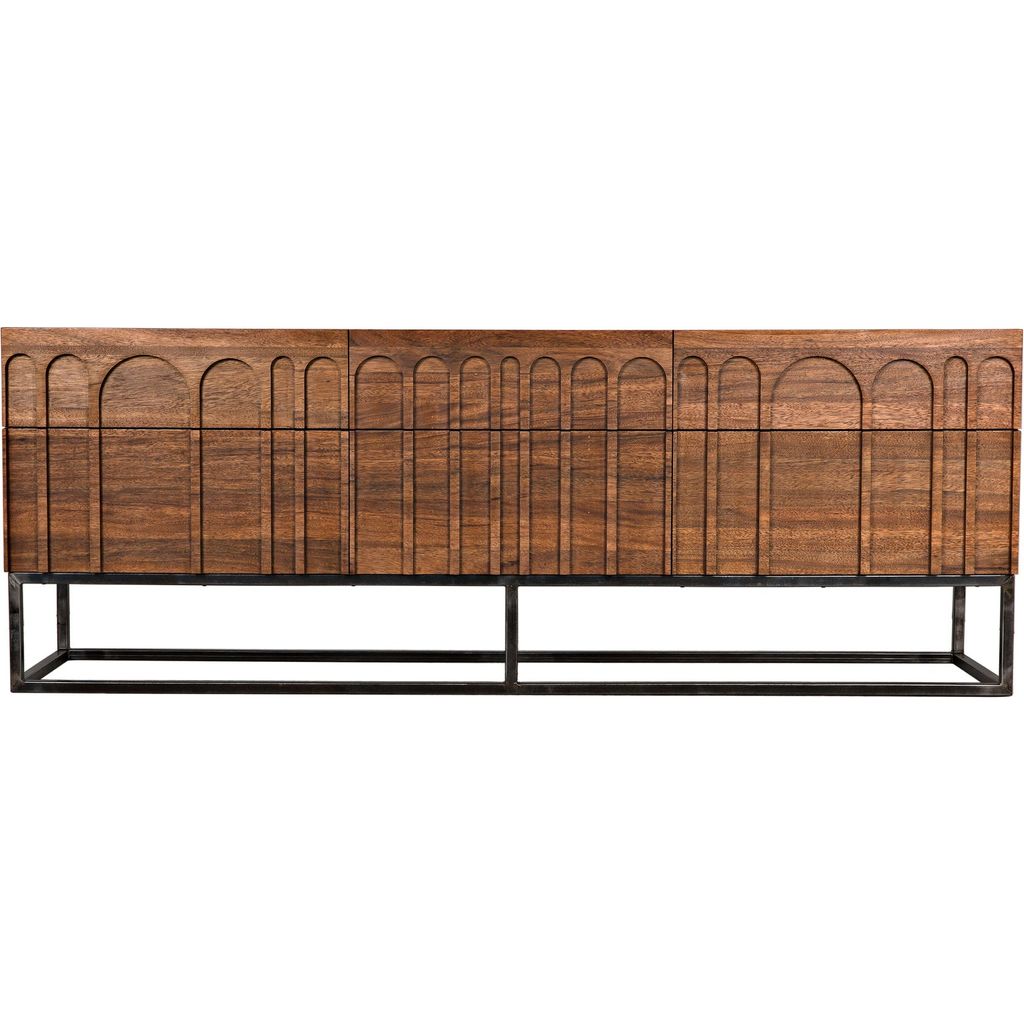 Noir Casanova Sideboard, Dark Walnut, 83" W