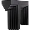 Noir Acropolis Console - Industrial Steel, 64" W