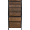 Noir Seoul Tallboy - Walnut & Industrial Steel, 26" W