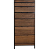 Noir Seoul Tallboy - Walnut & Industrial Steel, 26" W