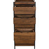 Noir Seoul Tallboy - Walnut & Industrial Steel, 26" W