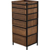 Noir Seoul Tallboy - Walnut & Industrial Steel, 26" W