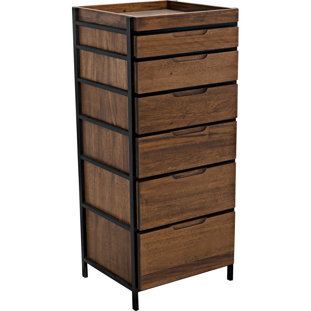 Primary vendor image of Noir Seoul Tallboy - Walnut & Industrial Steel, 26" W