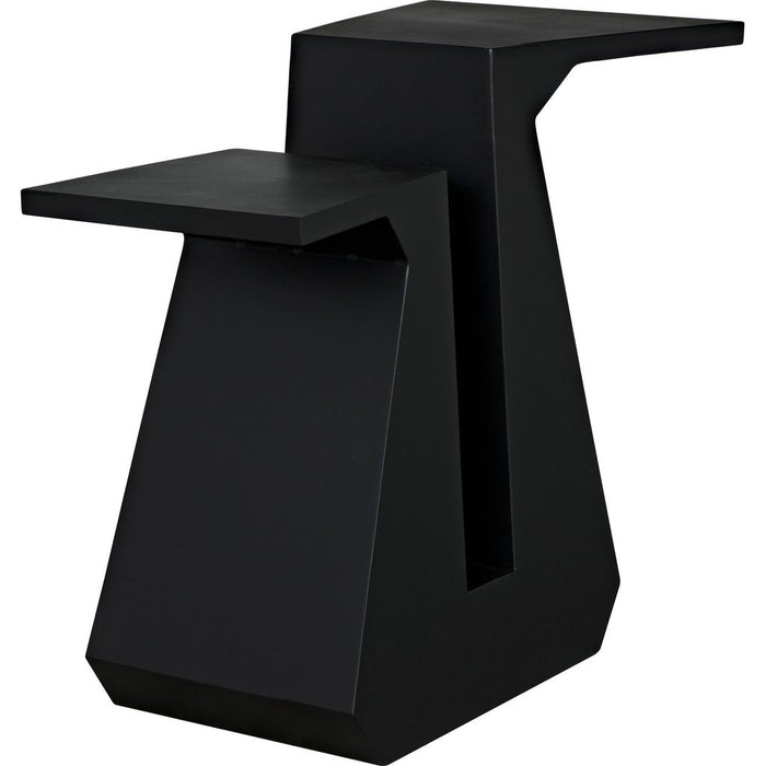 Noir Gaston Console/Side Table - Industrial Steel, 15"