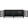 Noir Chandler 4 Door Sideboard, Black Steel, 74.5" W