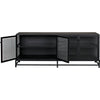 Noir Chandler 4 Door Sideboard, Black Steel, 74.5" W