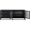 Noir Chandler 4 Door Sideboard, Black Steel, 74.5" W