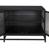 Noir Chandler 4 Door Sideboard, Black Steel, 74.5" W