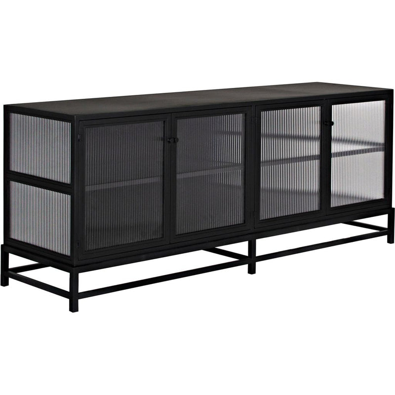 Primary vendor image of Noir Chandler 4 Door Sideboard, Black Steel, 74.5