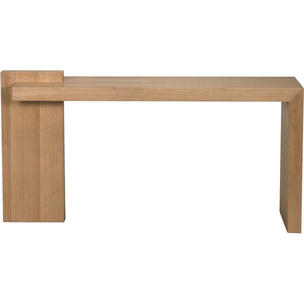 Noir Atlanta Console, White Oak Veneer, 63" W