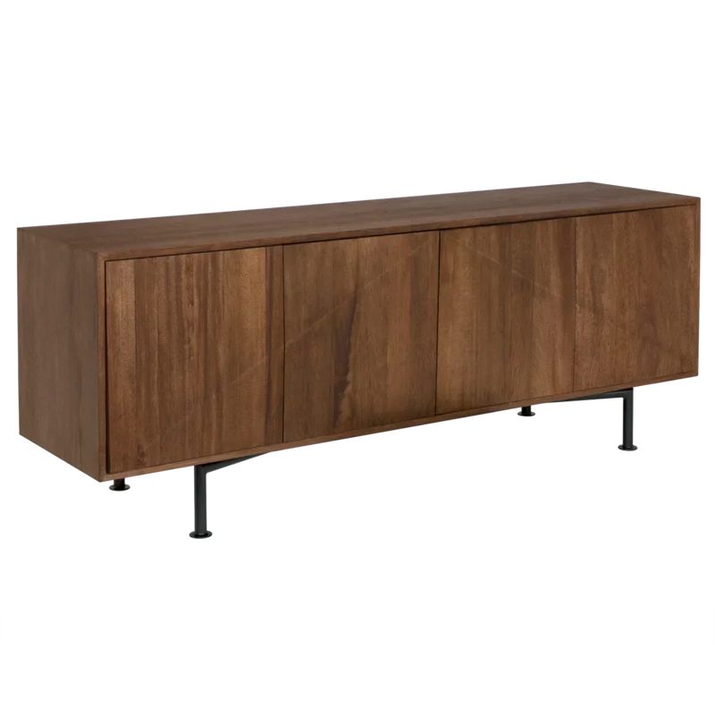 Primary vendor image of Noir Lionell Sideboard - Walnut, Veneer & Industrial Steel, 81.5